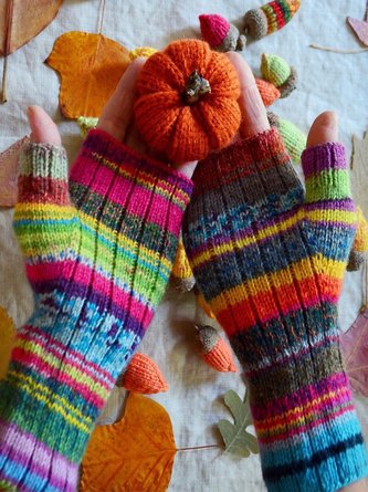 Vintage Multicolor Casual Gloves