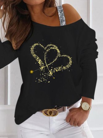 Off The Shoulder Party Tops Sequins