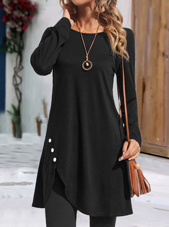 ANNIECLOTH Women Casual Loose Crew Neck Casual Tunic