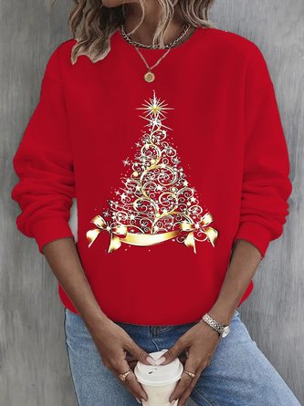 Women's Gliterring Christmas Tree Sweatshirt
