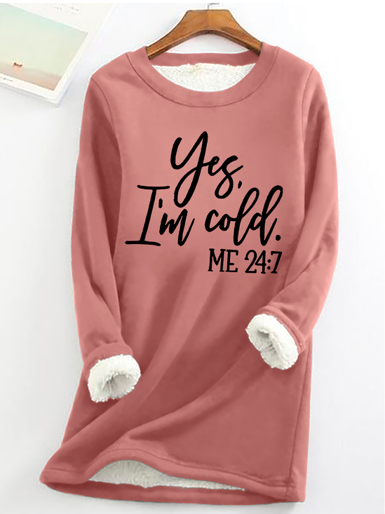 Women Text Letters Crew Neck Long Sleeve Casual Daily Spring/Fall Sweatshirt