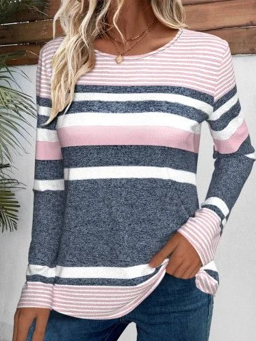 Jersey Casual Crew Neck Loose T-Shirt