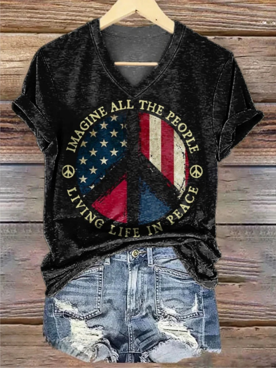 Casual Crew Neck Cotton T-Shirt