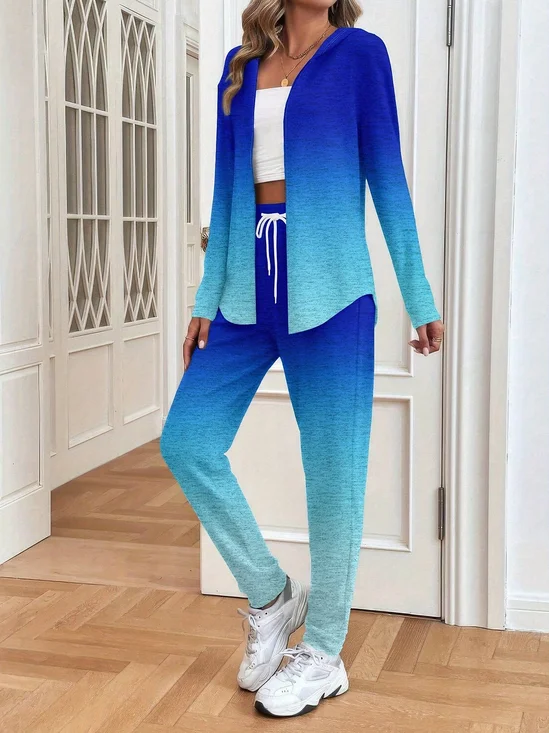 Women's Casual Long-Sleeved Jacket And Trousers Suit