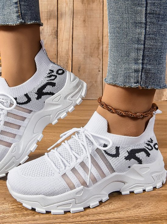 New Cross-border Women's Shoes Breathable Flying Woven Sports Shoes Retro Korean Casual Sports Shoes