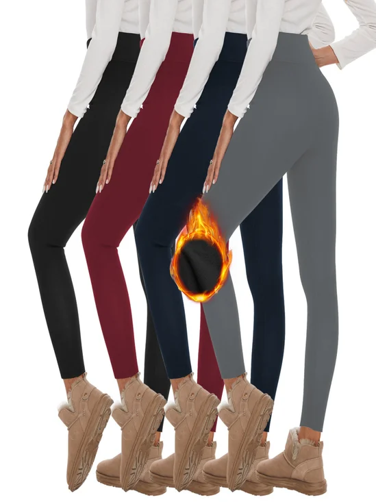 Warm High Waist Casual Sports Yoga Leggings Autumn And Winter Plus Fleece Tights Leggings
