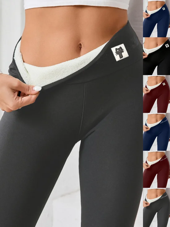 Women Plain Casual Leggings Daily All Season Slim Fit Pants