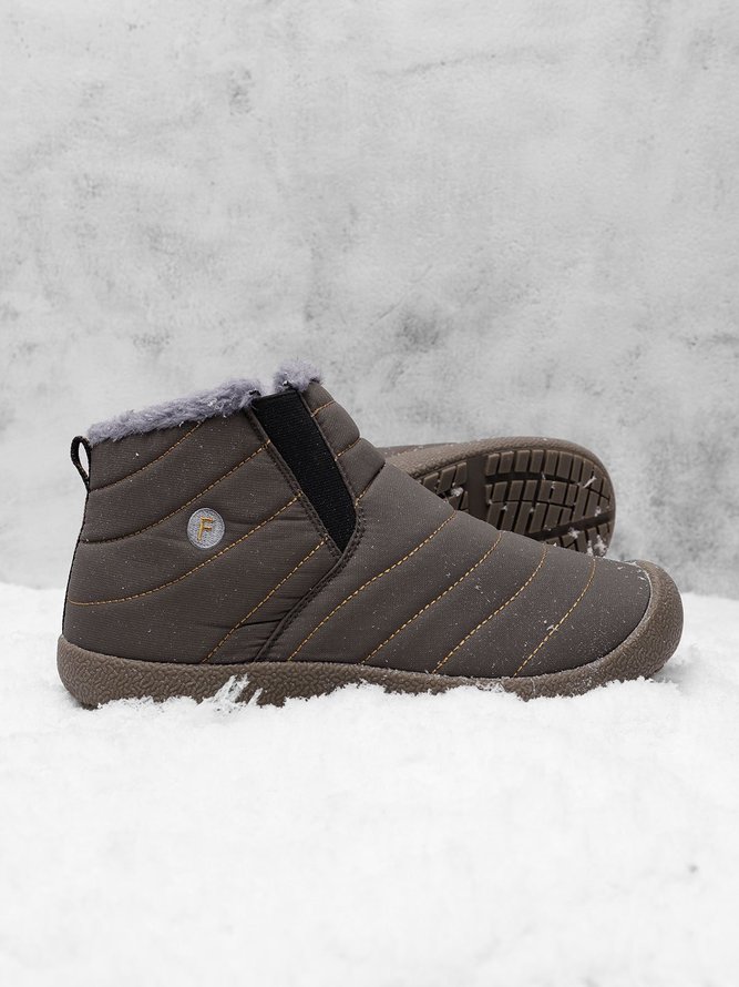 unisex waterproof fur lined snow boots