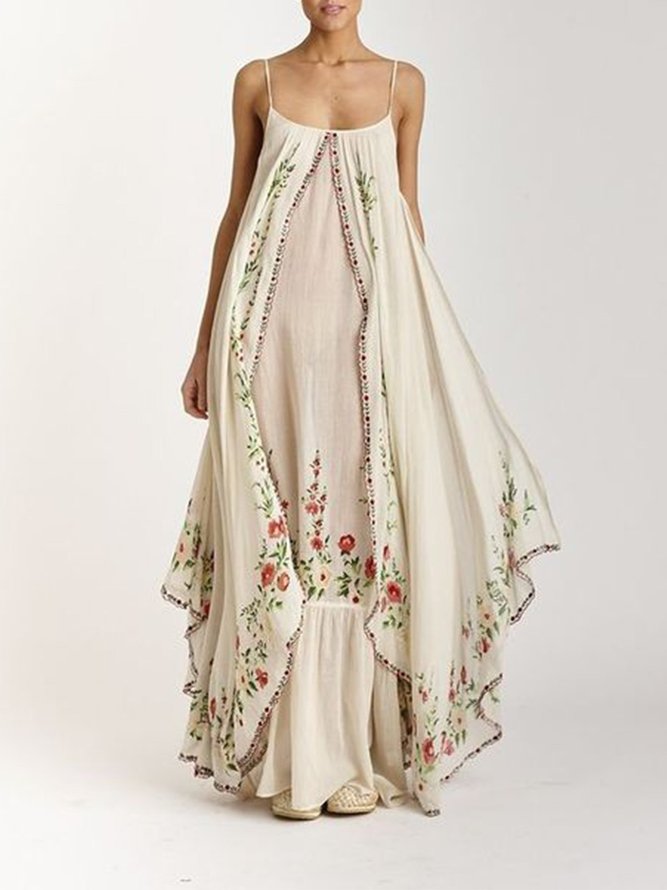 Plus size Bohemian Printed Floral Dress