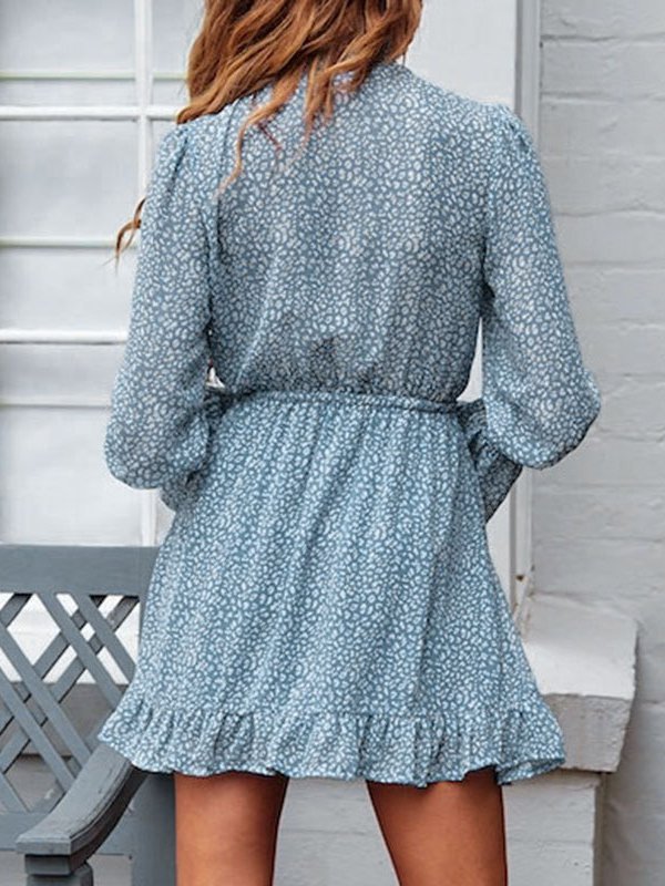 Blue Boho Cotton Dresses anniecloth