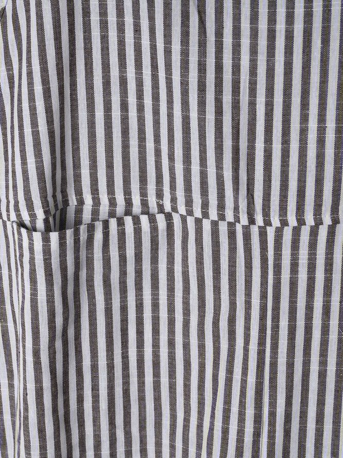 Vintage Linen Striped Jumpsuits