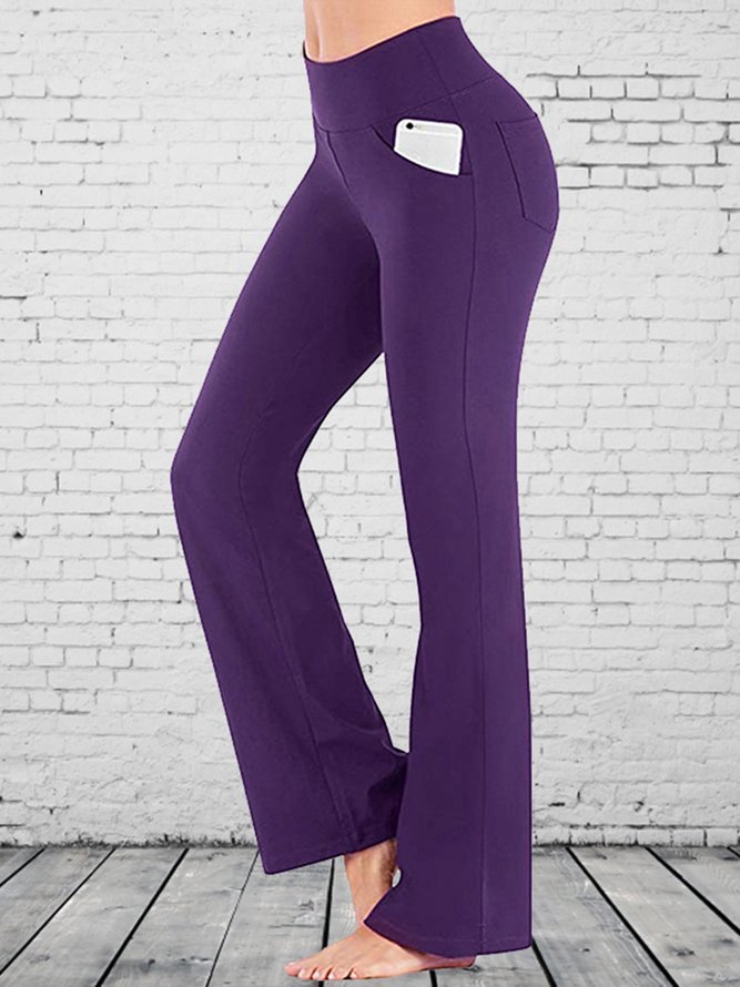 ANNIECLOTH Ladies Yoga Pocket Stretch Trousers