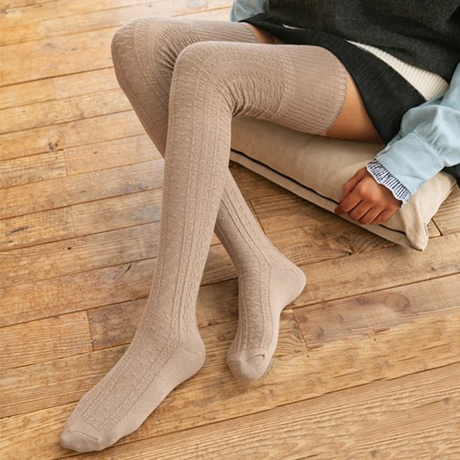 Autumn winter wool socks women stockings Warm Fashion Thigh High Over the Knee Socks Long 