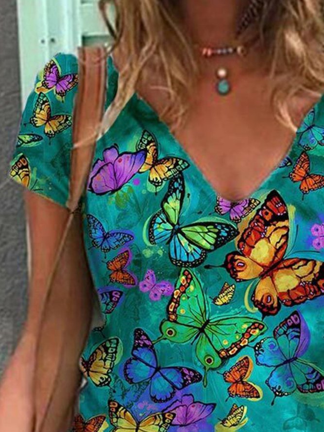 Shift Butterfly Short Sleeve T-shirt | anniecloth