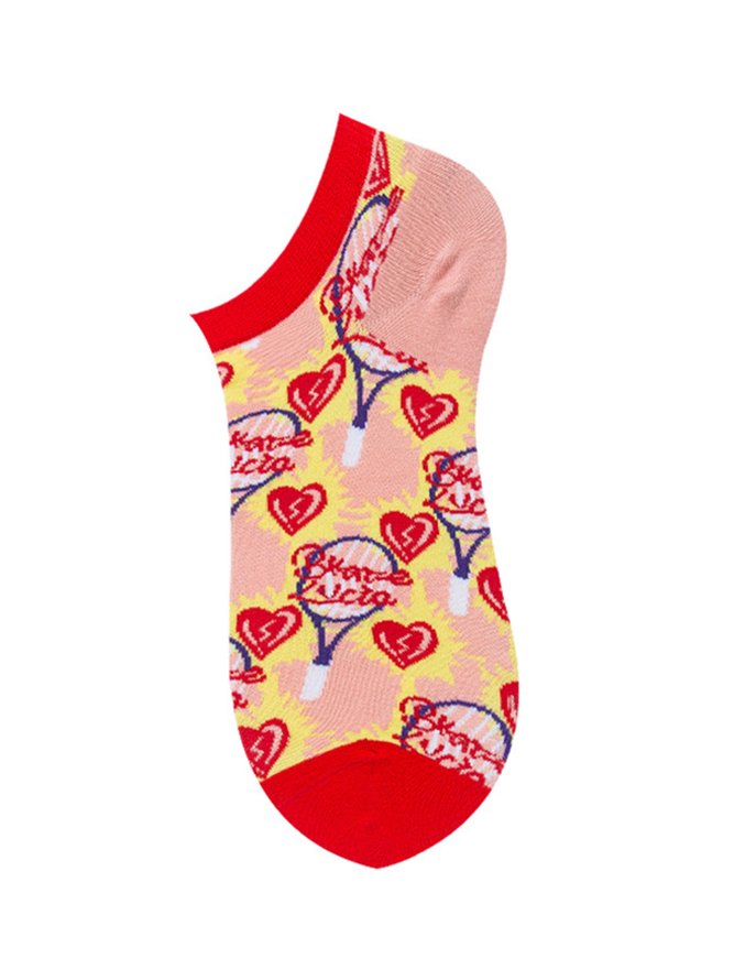 Valentine's Day Personalized Cat Jacquard Heart Cotton Socks