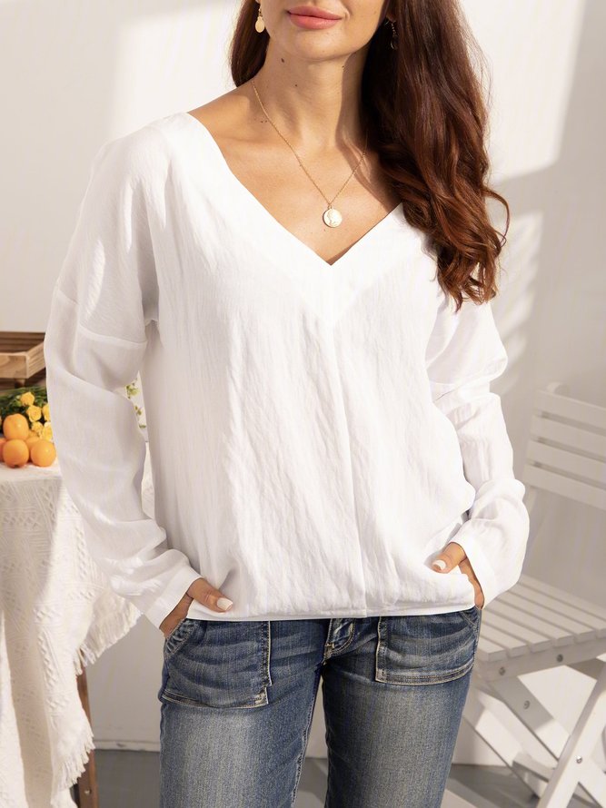 Long Sleeve Casual Cotton Top