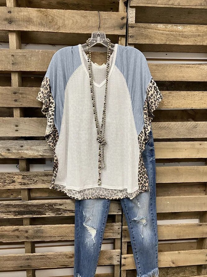 gray leopard top