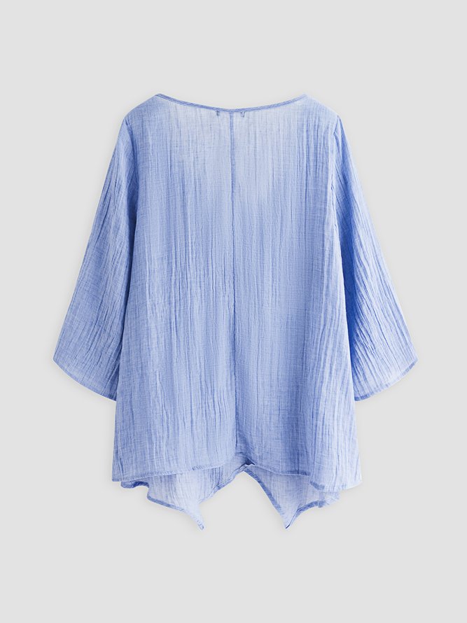 Loose Linen Blouses for Women Early autumn Tops