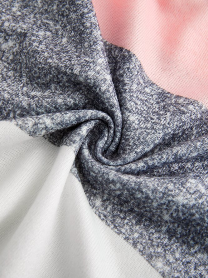 ANNIECLOTH Simple Cotton Blends V Neck T-Shirt for Women