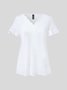Women's V Neck T-shirt Plain Short Sleeve Tops White Red Blue Black