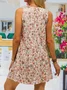 Women's Mini Dress Floral Dress Casual Loose V Neck