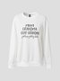 ANNIECLOTH Women Casual Text Letters Autumn Polyester Micro-Elasticity Daily H-Line Regular Regular Size Sweatshirt