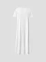 Women's Casual Plain V-Neck Short Sleeve Knit Dress