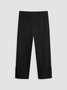 ANNIECLOTH Plain color patterned elastic waist lace high elastic pants Capri Leggings