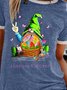 Easter Gnomes Graphic Short Sleeve Round Neck Loose Tee