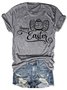 Easter Graphic Short Sleeve Round Neck Loose Tee