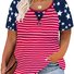Short Sleeve Stripes Crew Neck Casual Shirts & Tops