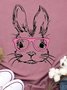 Easter Day Bunnyr Casual Shirt Collar T-shirt