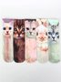 Personalized Casual Cat And Rabbit Print Ankle Socks