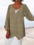Loose Linen Blouses for Women Early autumn Tops