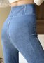 Casual Plain Autumn Daily Tight Long H-Line Regular Regular Size Jeans for Women