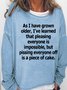 Women Text Letters Crew Neck Cotton-Blend Long Sleeve Casual Daily Spring/Fall Sweatshirt