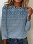Ethnic Printed Long Sleeve Casual T-Shirt