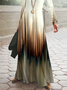 Women's Regular Fit Ombre Cotton-Blend Dress