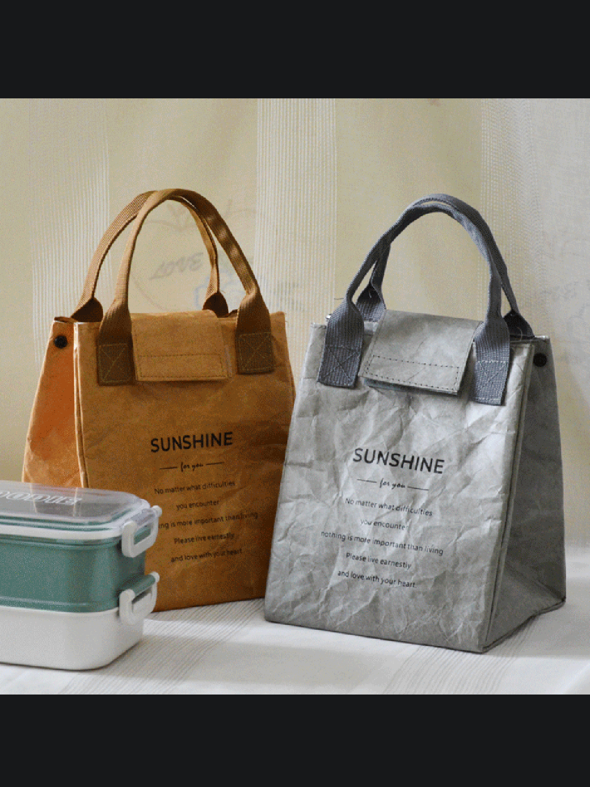 Insulated and Waterproof DuPont Paper Tote Bag for Picnic