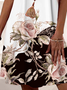 Women's Midi Dress Floral Vacation Dress