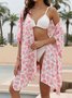 Printing Vacation Floral Coverup