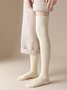 1pair Women High-Elastic Comfy Wool-Blend Over the Knee Socks