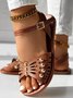 Plain Pu Summer Casual Sandal