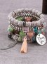 Bohemian multi-layer bracelet creative tassel bodhi beaded wings love fashion bracelet jewelry
