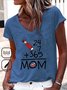 Casual Text Letters T-Shirt