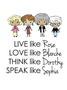 live like rose love like bpanche RBG T-Shirt