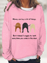 Women Snowflake Crew Neck Cotton-Blend Long Sleeve Casual Daily Spring/Fall Sweatshirt