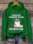 Women Text Letters Hoodie Cotton-Blend Long Sleeve Casual Daily Spring/Fall Hoodie