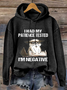 Women Text Letters Hoodie Cotton-Blend Long Sleeve Casual Daily Spring/Fall Hoodie