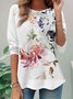 Casual Floral Crew Neck T-Shirt
